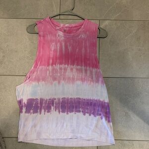 Spiritual Gabgster - Pink and Purple Tie-Dye Sleeveless Tank- XS/S